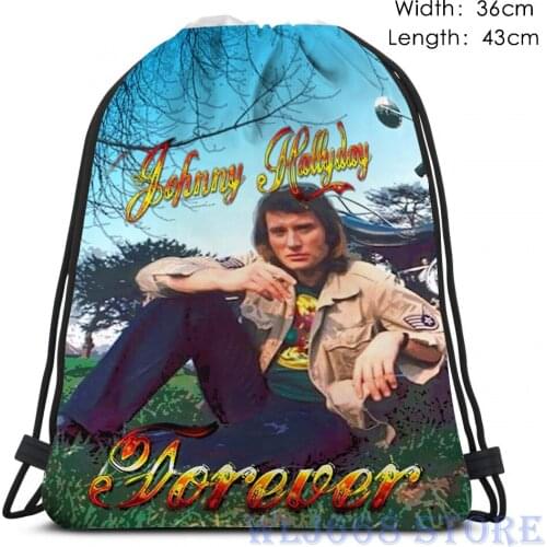 Funny graphic print shoulder Bags women Johnny Hallyday Forever Single shoulder backpack travel for men Gym Bag