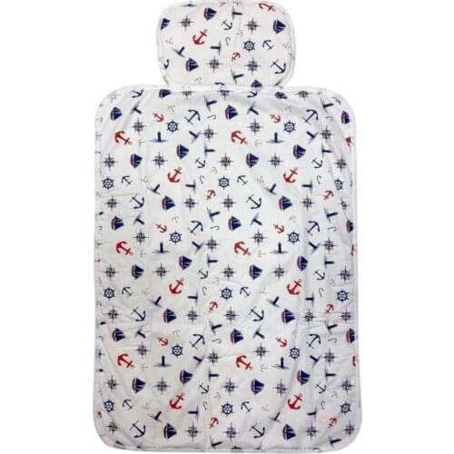 Practical Bottom Opening Cushion Pink Sea Anchor Pattern Figure Comfortable Baby Diapers Replacement Cushion Cloth Quality Do not Sweat 100% cotton