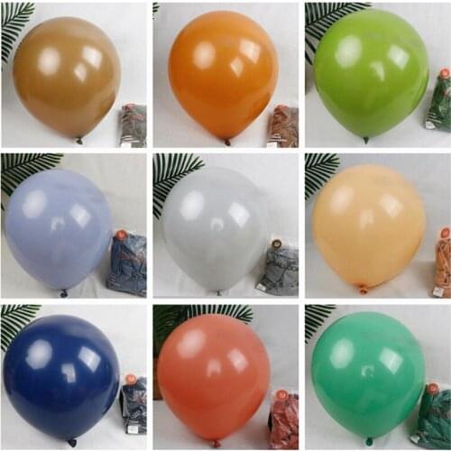 25 pcs/bag 18 Inch Retro Color Balloon Kids Floating in the Air Thickened Explosion-proof Bean Paste Decoration Party Birthday