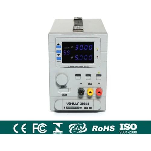 YIHUA305DB Precision Adjustable 30V 5A Variable Regulated Programmable DC Power Supply