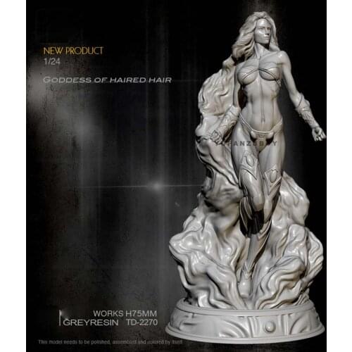 YUFAN GK Handmade White Model 1/24 Goddess of Starfire Resin Soldier (Unpainted Kits) TD-2270