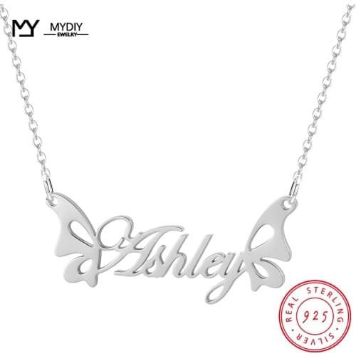925 Sterling Silver Love Pendant Letter Personalized Custom Letters Vintage New simple Minimalist Jewelry Women MYDIY 2021