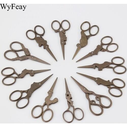 Zodiac Cross Stitch Retro Classic Vintage Scissors Antique Sewing Embroidery Tailor Scissor Thread Fabric Cutter Shaped Shears