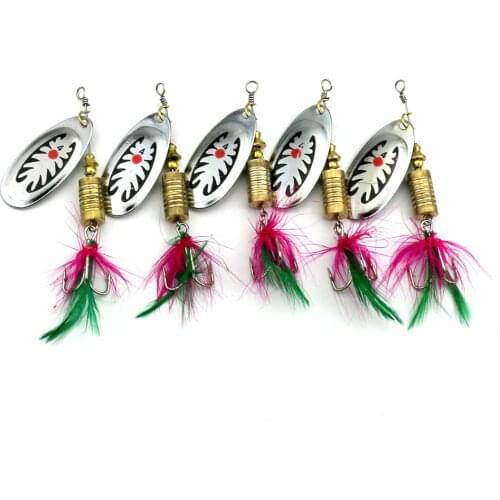 10PCS 10g 7.5cm 4#japan hooks trolling sequin fishing baits metal spinner spoon fishing lures wobble bass pesca fishing tackles