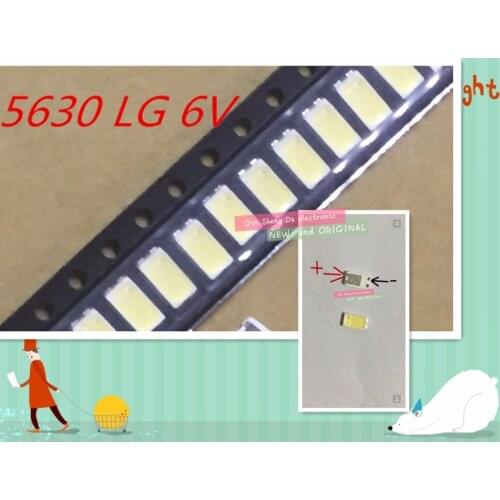 250pcs / lot LEMWS59P13BZ00 KoreaLG 5630 patch LED lamp 1W cold white 6V backlight 5730 TV repair new