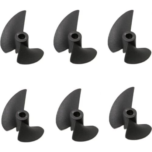6PCS Two Blades Nylon Propeller 3.17/4/4.76mm Shaft Paddle Diameter 27mm-47mm Plastic Props RC Spare Parts for Boat DIY Model