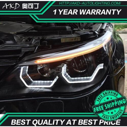 AKD Car Styling Head Lamp for BMW E60 Headlights 2003-2010 523i 530i Angel Eye LED Headlight DRL Hid Bi Xenon Auto Accessories