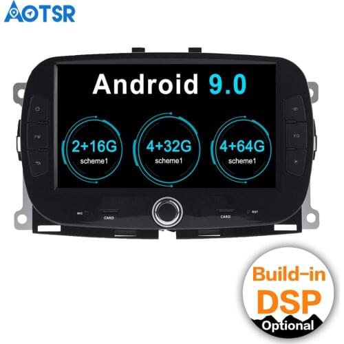 Aotsr Android 9.0 Car GPS Player for FIAT 500 (312) 2015-2019 Octa Core Auto Stereo Navi Radio Multimedia 2 din bluetooth WIFI