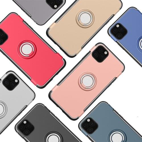 10pcs Shockproof Armor Car Holder Kicksatnd Magnet Case For iPhone 12 Mini 11 Pro Max XS XR X 8 7 6 Plus SE Metal Finger Cover