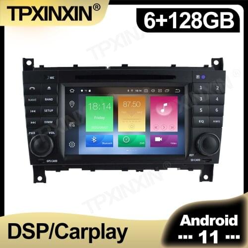 128GB Android 11.0 Car Radio For Benz C-Class W203 2004 2005 - 2007 Multimedia Auto Video DVD Player Navigation Stereo GPS 2 din