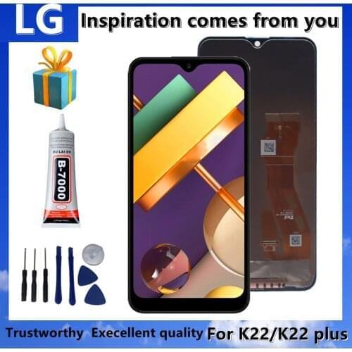 For LG K22/K22 Plus LM-K200BAW LMK200Z LMK200E LMK200 Display Touch Screen Digitizer Assembly with frame For LG K22 plus LCD