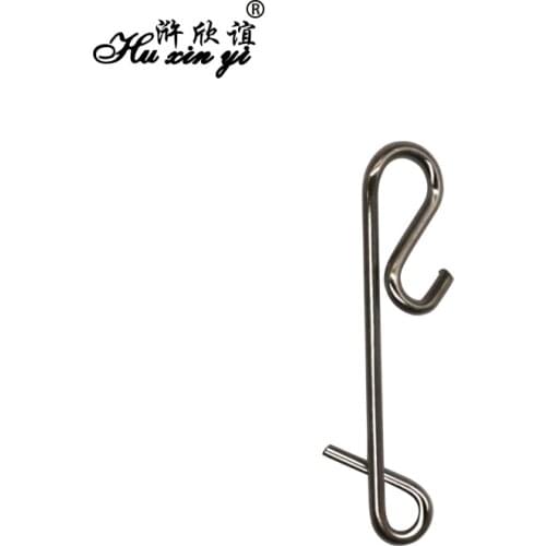 HXY PCS500 SIZE(11MM to 21MM) Stainless Steel Wrapping Snap Swivel Fishing Tackle Fishing Hook Connector Rolling Swivels