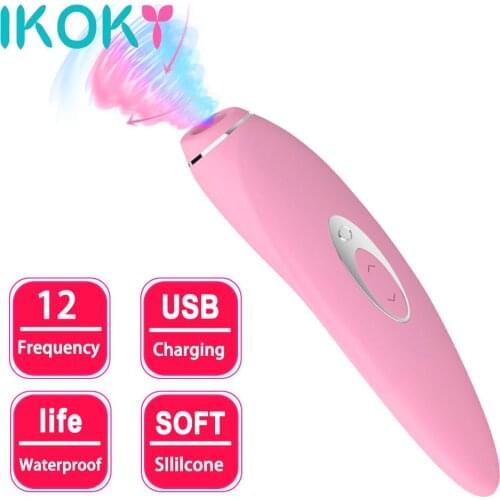 IKOKY 12 Frequency Cute Mermaid Tail Nipple Sucker Oral Sucking Vibrator Blowjob Sex Toys for Women Vagina Clitoris Stimulator