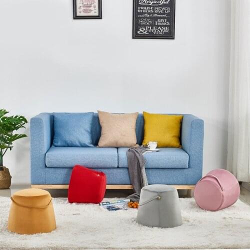 Chinafurniture Simple Nordic Fabric Sofa Stool Creative Fashion Personality Shoe Stool Office Triangle Pier Lazy Stool