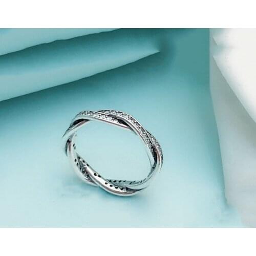 100% 925 Sterling Silver Pan Ring Wheel Of Destiny Creative Silver Woven Line Ring For Women Wedding Party Gift Fashion Jewelry