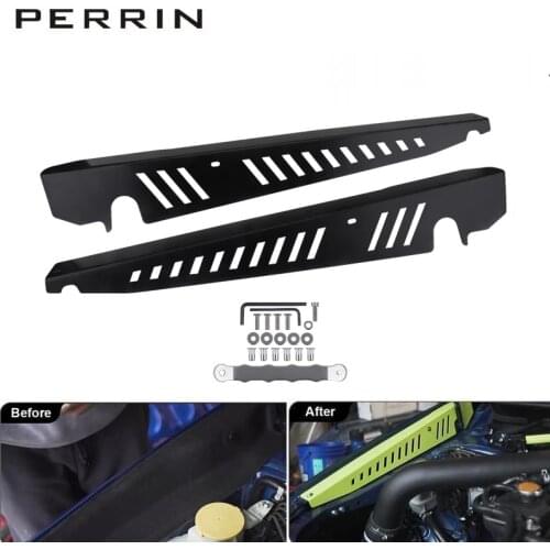 Hot Sale Fender Shrouds Kit Aluminum Panel Plate Engine Bay w/ Hardware For 15-on Subaru WRX & STi Black (Red/Green/Deep Green)