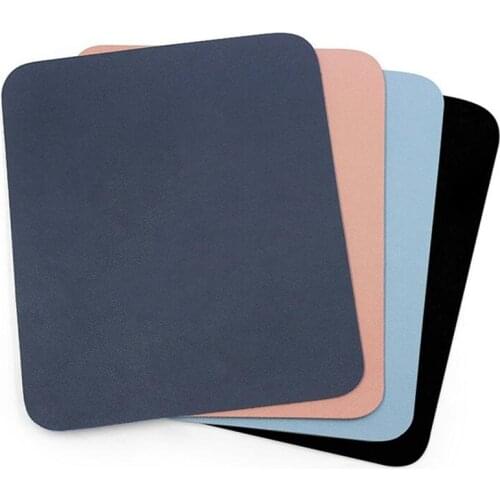 Mouse Pad Waterproof PU Leather Mousepads Simple Solid Color Office Gaming Mouse Pad Mat For Laptop Computer PC Desktop 26x21cm