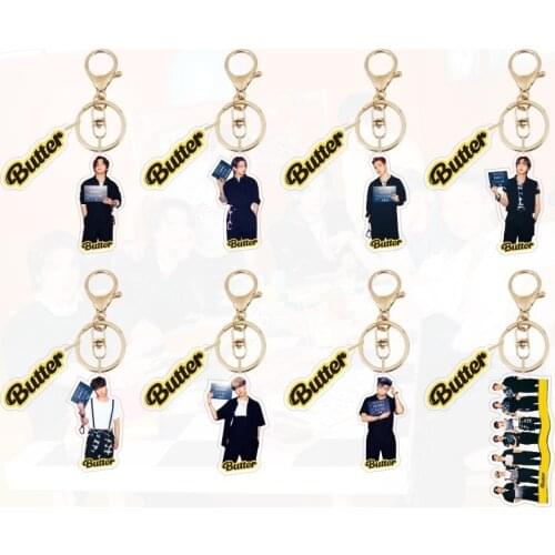 KPOP Bangtan Boys Returns To The New Album Butter Creative Keychain Pendant Accessories With The Same Style
