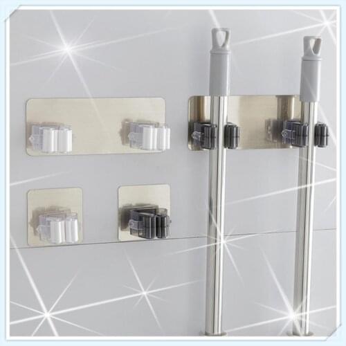 4 Styles Mop Hooks Multifunction Wall Mounted Mop Rack Brush Broom Storage Kitchen Pot Spatula Holders Hanger Organizer Storager