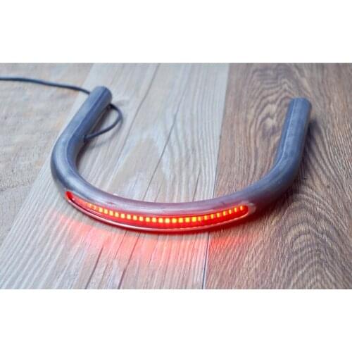 LOCHOSHI Modified Cafe Racer Universal Seat Frame Hoop Brat Loop with LED Brake Turn Singal Light for Honda CB Yamaha XS