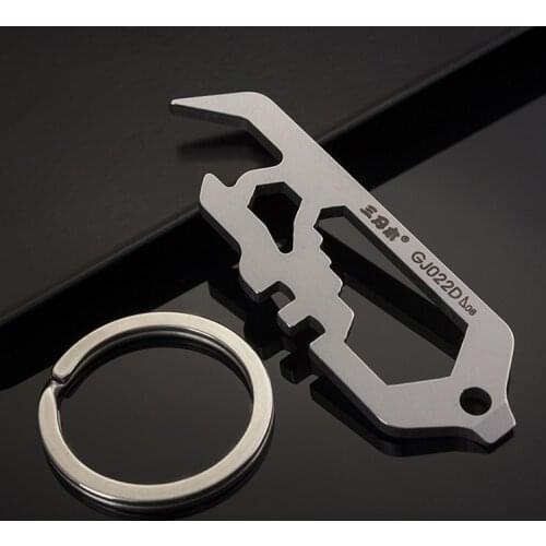 Sanrenmu Multifunctional Tool Outdoor EDC Portable Pocket Tool with Spoke Wrench Bottle Opener Screwdriver Wrench GJ022D