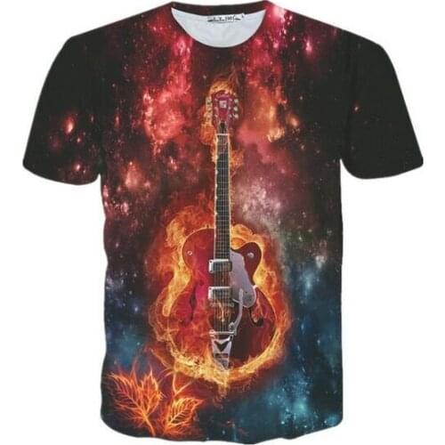 Fashion Clothing 3d print guitar t shirt Womens/Mens Casual t shirt With confidence Size S-7XL
