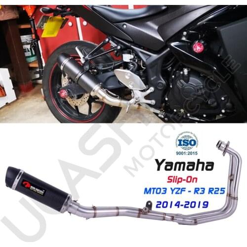 MT-03 MT03 Motorcycle Exhaust Muffler Pipe Middle Link Pipe Escape FOR YAMAHA YZF-R3 R3 R25 R30 2014 to 2019 Slip On Exhaust