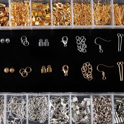 White K Imitation gold Basic Metal Findings Mix 7 Styles Basic Accessory Set Jewelry Accessories & Findings