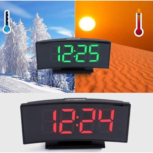 Multifunctional 3 In 1 Digital Clock Thermometer Calendar LED Large Screen Electronic Table Clock Mute Mirror Alarm Clock