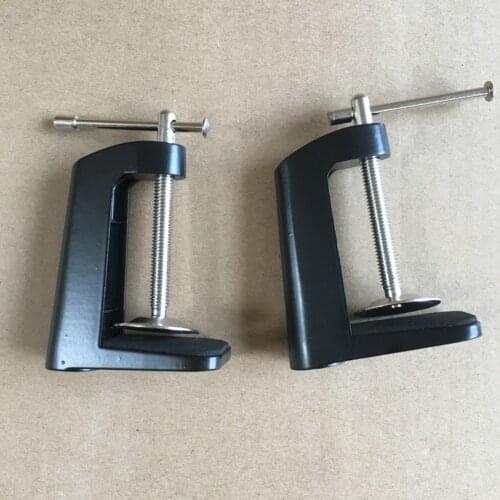 Desktop Adjustable Aluminum Alloy Mounting Clamp for MIC Suspension Boom Scissor Arm Stand Holder,LED Light Clip