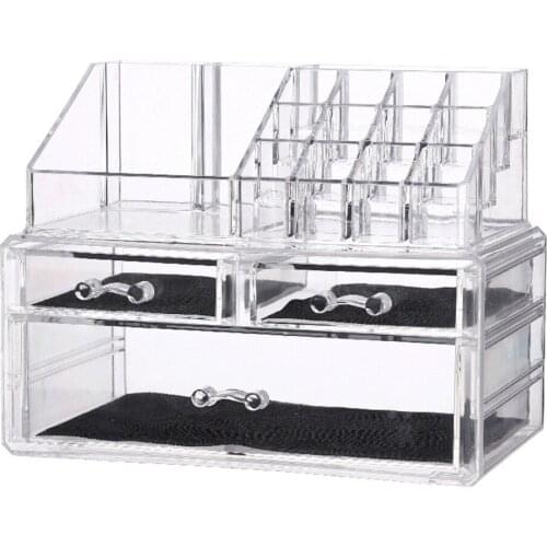 Makeup Cosmetic Storage Organizer for Jewels Hair Accessories Bathroom Counter Transparent can CSV