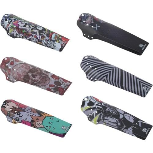 Bicycle Fender Carbon Fiber Color Pattern Front and Rear Tire Wheel Universal Fender Mountain Bike Road Bike Fender Parts