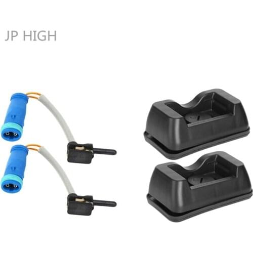 Front Rear Brake Pads Wear Sensors Part with 2Pcs Car Jack Lift Pad Point Support Block for Mercedes-Benz A209 C209