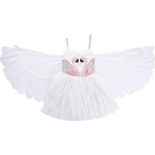 Girls Dresses Princess Dress flamingo Clothes Birthday Party Swan Cosplay Costume Fancy Children Stage Fantasy Cloth