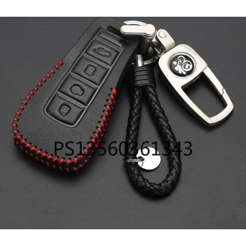Suitable for Xpeng g3 car key cover leather interior modification keychain shell decoration