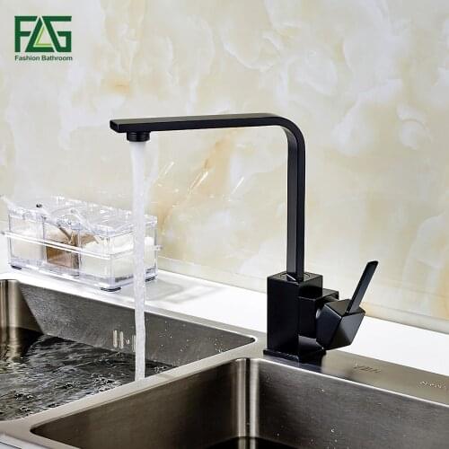 FLG Multiple Choices Kitchen Faucet Kitchen Cold And Hot Water Tap Black Deck Mounted 360 Degree Rotating Torneira Robinet