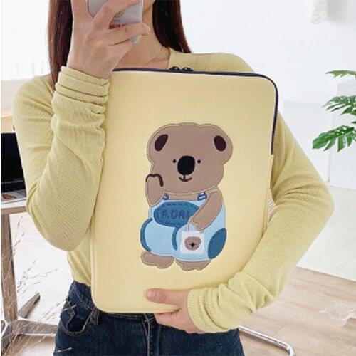 Cartoon Sleeve Case Bag Embroidery Laptop Bag 11/13 Inch Ipad Tablet Liner Bag Storage Bags Macbook Air Ipad Pro Handbag Purse