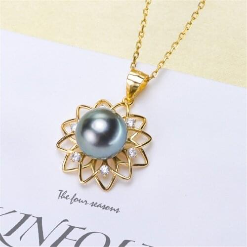Factory Wholesale Real Solid S925 Sterling Silver Accessories DIY Jewelry Making Pearl Pendant For Women Charm Gift