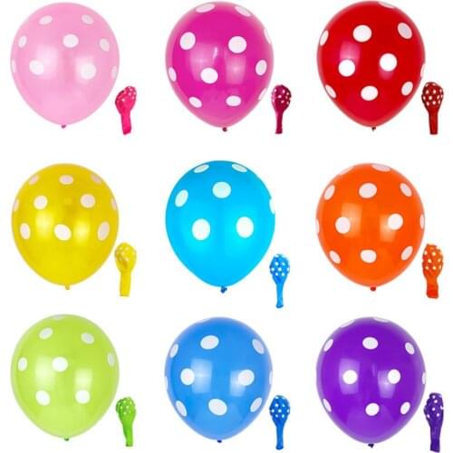 10 pcs 12 inch Polka Dot Latex Balloon Christmas Halloween Decoration Balloon Birthday Party Wedding Decoration Balloon