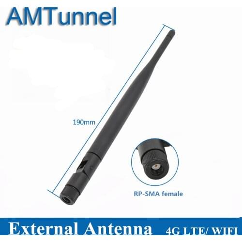 2.4GHz WLAN WiFi Antenna 700-2700MHz modem antenna 5dBi 4G LTE Whip Antenna RP-SMA female for Huawei TP-LINK ZTE router modem