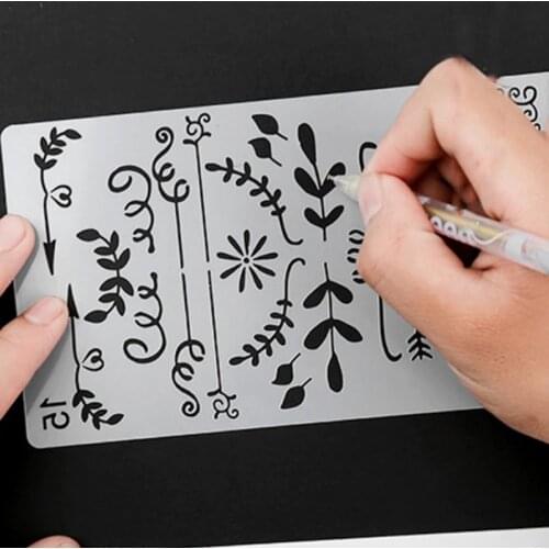 20 Patterns to Choose Different Painting Stencil DIY Home Planner Scrapbooking Album Craft Art