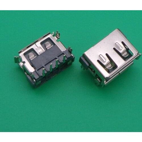 2X Laptop 2.0 USB connector/jack/sockect commonly used 90 degree AF Type 4 DIP Foot USB JACK female length=10MM