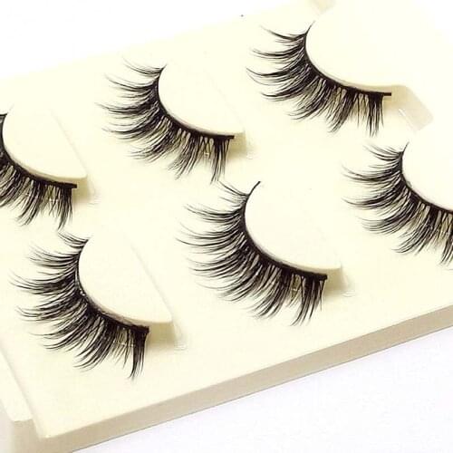 3 pairs false eyelashes 12 styles natural thick crisscross winged lashes eyelashes extensions synthetic hair for makeup lashes