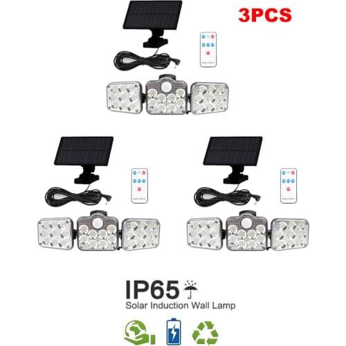 3pcs 138 led seperable remote Solar Pendant Lights Outdoor Indoor Auto On Off Solar Lamp Room Balcony Terrace motion sensor remo