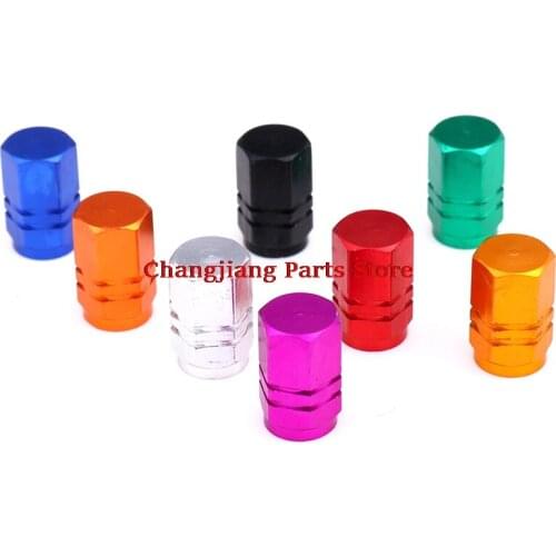 4pcs Aluminum Hex Tire Valve Stem Caps for Auto Bike Motorcycle Hexagon Valve Covers for US Valves Car-styling Parts Accessories