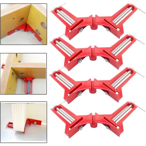 4Pcs 90 Degree Right Angle Clamp Woodworking Clamps Set Adjustable Wood Vice Miter Clamp Carpenter Hand Tools Miter Corner Clamp