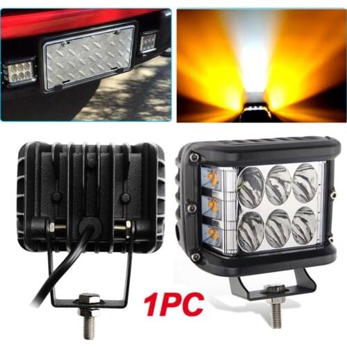 4" LED Work Light Bar Cube Side Shooter Pod White & Amber Strobe Lamp SUV Truck High Quality Aluminum Alloy Car Work Light