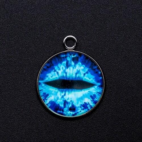 5pcs/lot Evil Eye Cabochon Jewelry Pendant DIY Charms Wholesale Bracelet Making Charm Necklace Making Charm