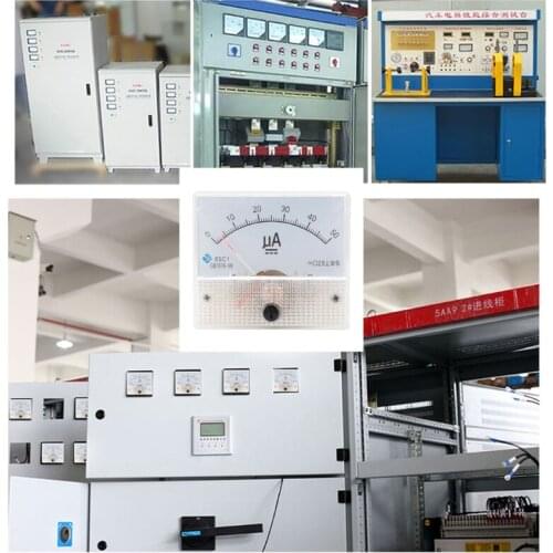 85C1-UA Ammeter Mechanical Pointer Type Analog Current Panel Meter Current Meter DC 50/100/200/500UA