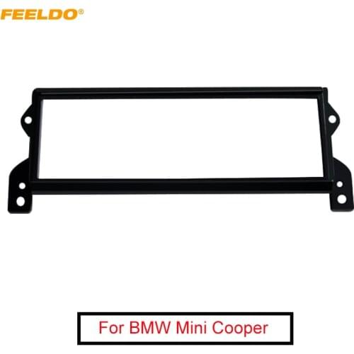 FEELDO 1Din Car Stereo Radio Fascia Frame For BMW Mini Cooper(R50,52,53) Plate Panel Frame Dashboard Installation Trim Kit